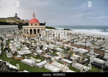 Dem Friedhof von El Morro in Old San Juan Puerto Rico Stockfoto