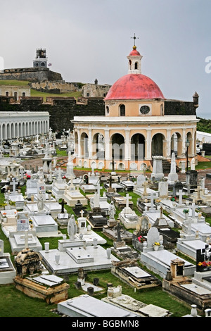 Dem Friedhof von El Morro in Old San Juan Puerto Rico Stockfoto