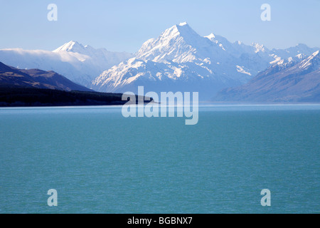 Mount Cook Aoraki Blick vom Lake Pukaki Stockfoto