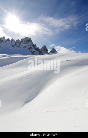 Skitouren Sie, Mt. Sextner Stein, Sexten, Hochpustertal-Tal, Südtirol, Italien, Europa Stockfoto