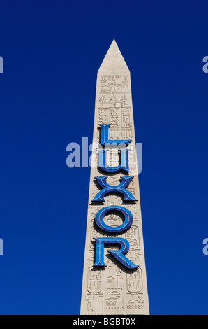 Obelisk, Luxor Hotel, Las Vegas, Nevada, USA Stockfoto