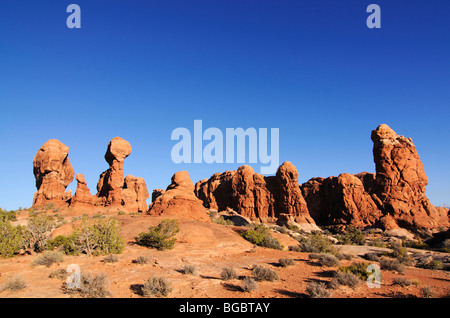 Garten Eden, Arches-Nationalpark, Moab, Utah, USA Stockfoto