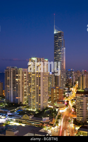 Surfers Paradise Boulevard Gold Coast Australien Stockfoto