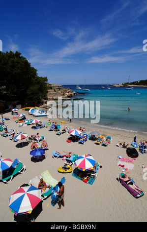 Beach, Cala S' Arenal Petit, Portinatx, Ibiza, Kiefer-Inseln, Balearen, Spanien, Europa Stockfoto