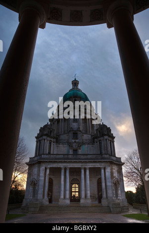 Die Ashton Memorial in Williamson Park, Lancaster, bei Sonnenuntergang. Stockfoto