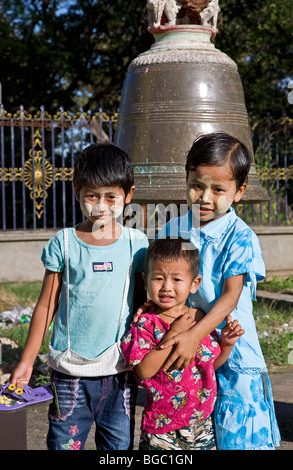 Burmesische Kinder. Bago. Myanmar. Stockfoto