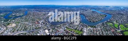 Panoramische Luftaufnahme von Brisbane Australien Stockfoto