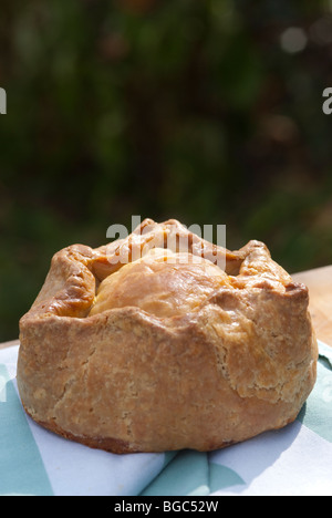 Traditionellen handgemachten Pork pie Stockfoto