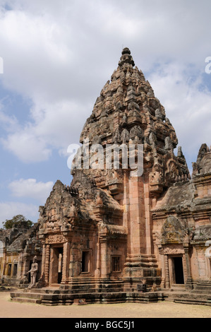 Thailand; Isaan; Buriram Provinz; Die wichtigsten Prang Prasat Hin Khao Phanom Rung Tempel Stockfoto