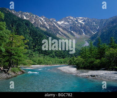 Azusa River, Matsumoto, Nagano, Japan Stockfoto