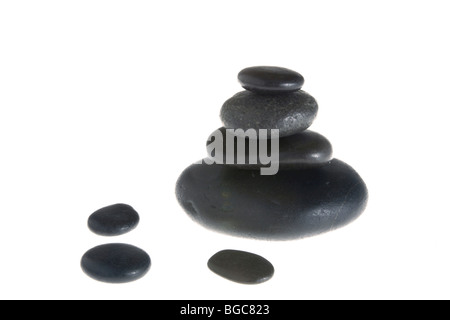 Hot Stones, Massage Basaltsteine Stockfoto