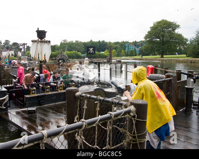 Wasserschlachten in Alton Towers, UK Stockfoto