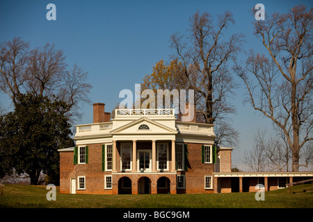 Jeffersons Pappel-Wald-Plantage im Wald, Virginia als seinen Ruhestand Rückzug im Jahr 1806 von Jefferson entworfen Stockfoto