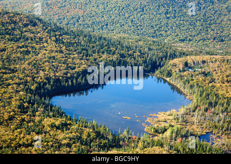 Lonesome Lake Trail Kanone. Dieser Weg führt auf den Gipfel des Cannon Mountain in den White Mountains, New Hampshire, USA Stockfoto
