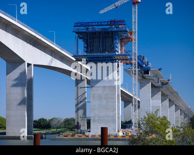 Bau des zweiten Gateway Bridge Brisbane Australien Stockfoto