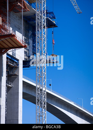 Bau des zweiten Gateway Bridge Brisbane Australien Stockfoto