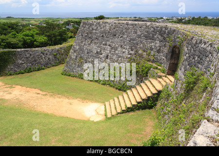 Zakimi Burg, Yomitan, Okinawa, Japan Stockfoto