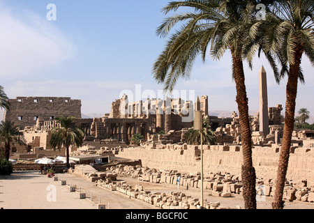 Überblick über die Karnak-Tempelanlage in Ägypten Stockfoto