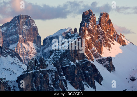 Blick auf Cinque Torri. Sud Tirol, Dolomiten, Italien Stockfoto