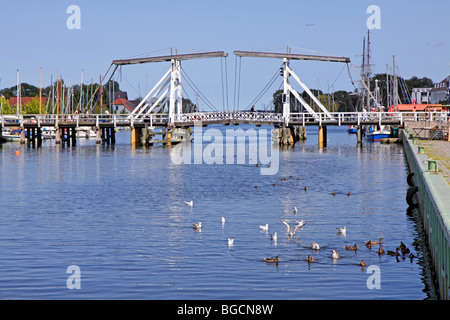 Unruhbrücke, Wieck, Greifswald, Mecklenburg-West Pomerania, Deutschland Stockfoto