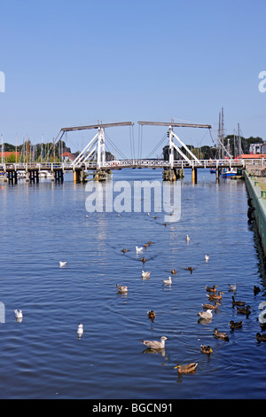 Unruhbrücke, Wieck, Greifswald, Mecklenburg-West Pomerania, Deutschland Stockfoto