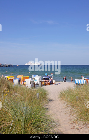 Cruise Liner MS Europa Verankerung aus Binz, Insel Rügen, Mecklenburg-West Pomerania, Deutschland Stockfoto