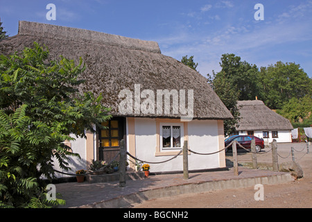 strohgedeckte Häuser in Vitt, Kap Arkona, Insel Rügen, Mecklenburg-West Pomerania, Deutschland Stockfoto