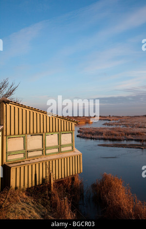 RSPB Marshside Reserve, Ribble Mündung. Southport, Merseyside, UK Stockfoto