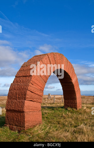 Schreitenden Bögen öffentliches Kunstprojekt, Cairnhead, Nithsdale (NW von moniaive), Dumfries und Galloway, Schottland Stockfoto