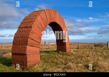 Schreitenden Bögen öffentliches Kunstprojekt, Cairnhead, Nithsdale (NW von moniaive), Dumfries und Galloway, Schottland Stockfoto