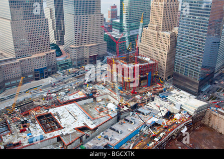 Ground Zero Baustelle am 14.12.09 in New York City Stockfoto