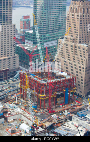 Ground Zero Baustelle am 14.12.09 in New York City Stockfoto