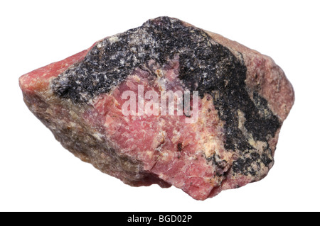 Rhodonit (Mangan inosilicate) Mangan Erz Stockfoto