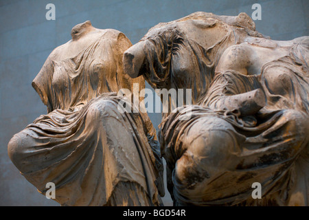 Giebel-Skulptur aus der Parthenon, bekannt als der Parthenon-Skulpturen auf dem Display an das British Museum in London UK