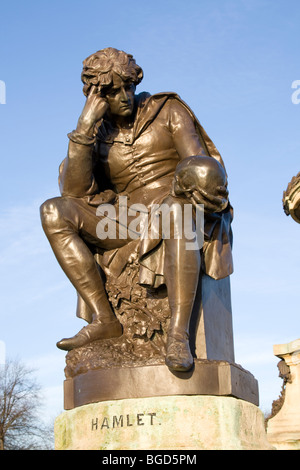 Statue von Hamlet in Stratford Warwickshire, Enlgand, Großbritannien Stockfoto