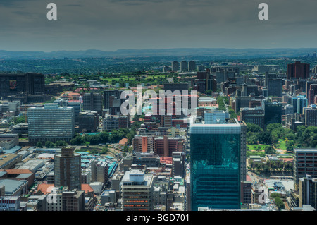 Nordansicht von oben von Carlton Centre, Johannesburg, Südafrika, der Innenstadt von Johannesburg Stockfoto