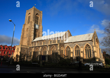 Die Kirche St. Giles auf dem Hügel in Norwich, Norfolk. Stockfoto