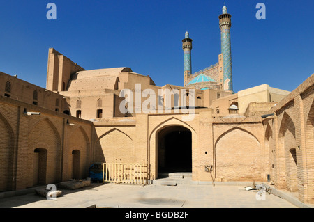 Schah oder Imam, Emam Moschee am Meidan-e Emam, Naqsh-e Jahan, Imam-Platz, UNESCO-Weltkulturerbe, Esfahan, Isfahan, Iran, pro Stockfoto