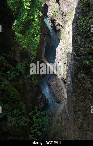 Breitachklamm-Schlucht in der Nähe von Oberstdorf, Allgäu, Bayern, Deutschland, Europa Stockfoto