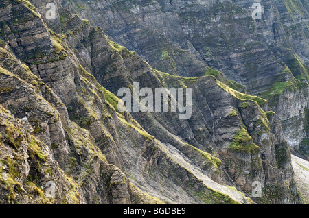 Westflanke des Mt. Hoher Ifen, Kleinwalsertal, Allgäu, Vorarlberg, Austria, Europe Stockfoto