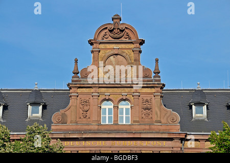 Historische, leerstehende Gebäude an die Deutsche Bundespost Deutschen Bundespost, Poststrasse in Duisburg, NRW-Westpha Stockfoto