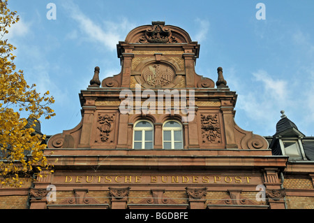 Historische, leerstehende Gebäude an die Deutsche Bundespost Deutschen Bundespost, Poststrasse in Duisburg, NRW-Westpha Stockfoto