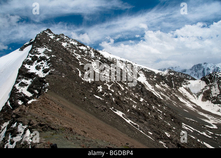 Blick auf die Spitze des Ala Kol pass in Karakol, Kirgisistan Stockfoto