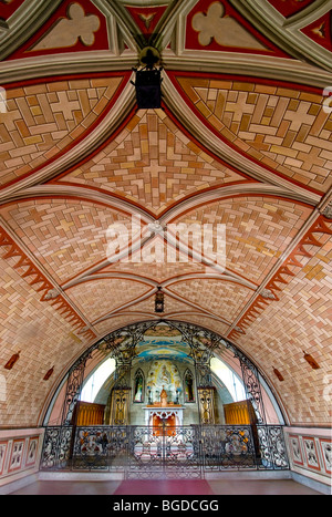 Das Innere des berühmten italienischen Kapelle an Lamb Holm Mainland Orkney Highland Region Schottlands.  SCO 5651 Stockfoto