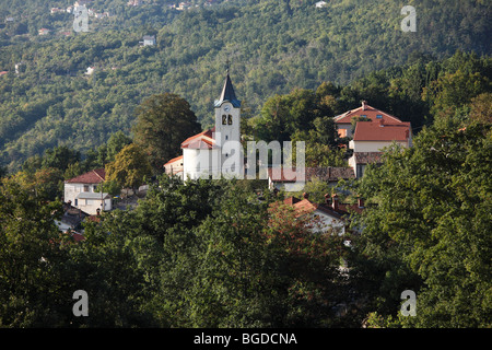 Kirche Sv. Petar, Poljane, Berges, Istrien, Kroatien, Europa Stockfoto