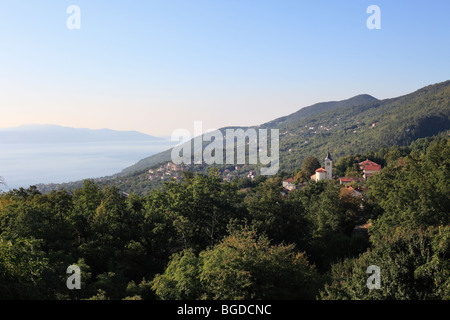 Kirche Sv. Petar, Poljane, Berges, in der hinteren Insel Cres, Istrien, Kroatien, Europa Stockfoto