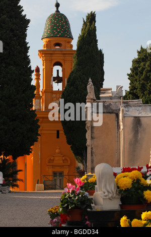 Friedhofskapelle, Cimetière du Vieux Château Friedhof, Nizza, Alpes Maritimes, Région Provence-Alpes-Côte d ' Azur, Südfrankreich Stockfoto