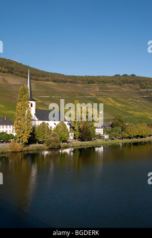 Piesport an der Mosel River, Rheinland-Pfalz, Deutschland, Europa Stockfoto