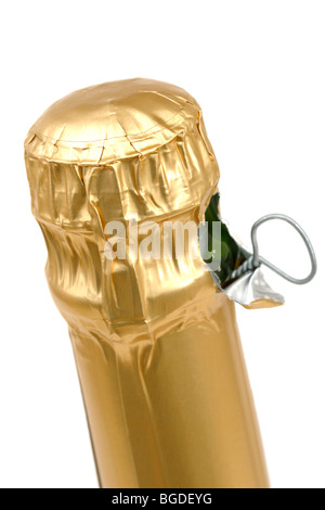 Flasche Champagner Hals Stockfoto