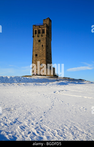 Jubilee Tower, Castle Hill, Huddersfield, West Yorkshire, England, Vereinigtes Königreich. Stockfoto